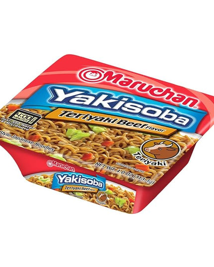 Maruchan Yakisoba Teriyaki Beef, Japanese Instant Ramen Noodles, 4 Oz, 8 Count
