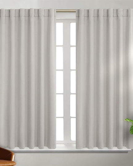 BGment Rod Pocket and Back Tab Blackout Curtains for Bedroom - Thermal Insulated Room Darkening Curtains for Living Room, 2 Window Curtain Panels (52 x 54 Inch, Natural Camel)