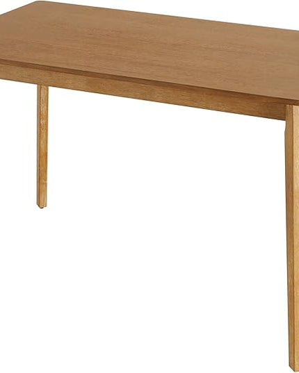Farmhouse Dining Table Small, Mid Century Modern 47" Dining Table for 4-6 Person, Wooden Legs, Leisure Coffee Table for Kitchen Dining Room