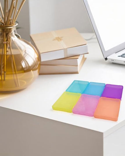 5X7 Inch Photo Storage Box Craft Keeper Cases, Clear Acid-Free Picture Keeper With Secure Snap Closure, Colorful For Organizing Photos, Scrapbooking And Memories, Home & Office Use