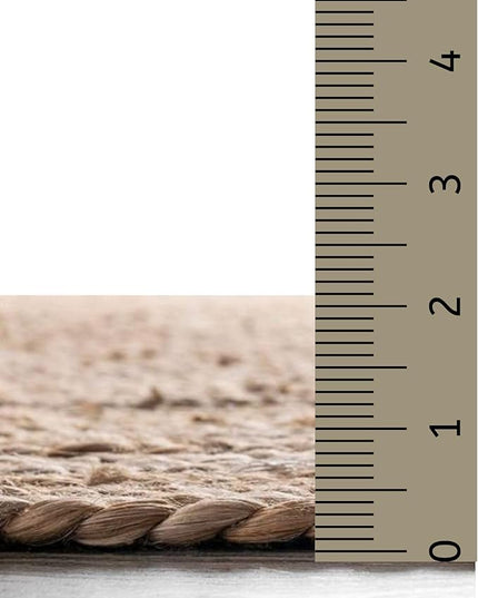 Jute Rug Runner - 2.5x6 Feet, Natural Fiber Hand Woven Area Rug for Kitchen, Bedroom - Boho Farmhouse Style Runner, Braided Design for Floor Decor (30x72 Inch)