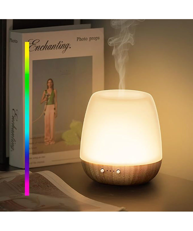 Glass Essential Oil Diffuser, 180ml Ultrasonic Aroma Diffuser for Essential Oil Large Room, Auto-Off Timer & Night Light with 7 Mood Lights, Quiet, Air Diffusers for Home Bedroom Office, Gift Idea