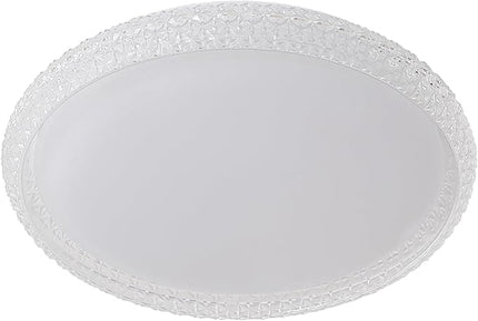 16 Inch Crystal Dimmable LED Flush Mount Light Fixture, 24W Super Bright Modern Lamps, 3000K/4000K/5000K Adjustable Ceiling Lights for Bedroom, Kitchen, ETL Listed