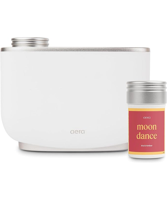 Aera Essential Oil Fragrance Diffuser + Moondance Scent Bundle for Large Rooms (500–1000 Sq Ft) Alexa Compatible + App Controlled Aromatherapy Waterless Diffuser – Hypoallergenic, Family & Pet Safe