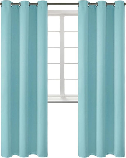 BGment Blackout Curtains - Grommet Thermal Insulated Room Darkening Bedroom and Living Room Curtains, Set of 2 Panels (42 x 84 Inch, Baby Blue)