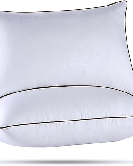 HUXMEYSON King Size Pillows Set of 2, Luxury Hotel Bed Pillows Set with Down Alternative Filling for Side and Back Sleepers