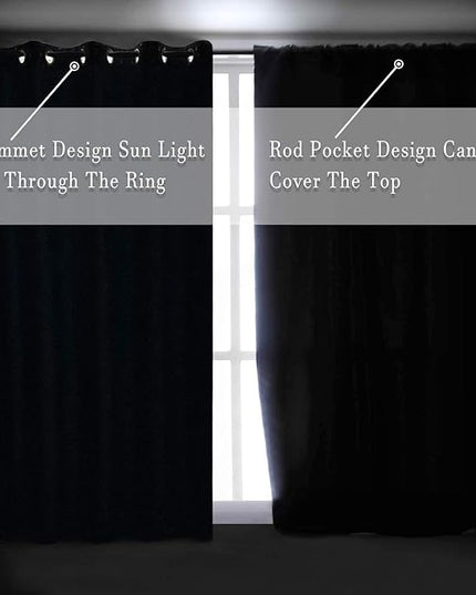 Light Blue Draperies Curtains for Kids Room,Small Window Treatment Thermal Insulated Room Darkening Rod Pocket Top Curtain Panels for Kitchen(Set of 2,42 by 45 inches)