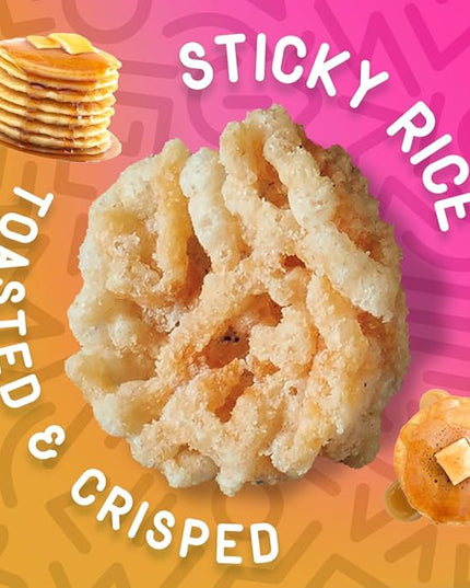 Wowza Buttery Pancake - Healthy Snacks, Mini Rice Cakes, Sticky Rice Crunchy Snack, Low Calorie, Savory Rice Crisp - Ideal Healthy Snack for Adults & Kids, 3.5 oz Bag, 8 Pack