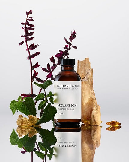 AromaTech Palo Santo & Amber for Aroma Oil Scent Diffusers - 10 Milliliter