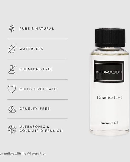 Aroma360 Diffuser Oil - Paradise Lost - Aromatherapy Essential Fragrance Oil - Orange, Raspberry & Marine -120ML 4.1 Fl oz