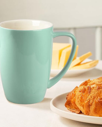 homEdge Porcelain Mug Set, 16 Ounces Cup for Tea, Latte, Mocha, Hot Chocolate, Set of 6, Assorted Color