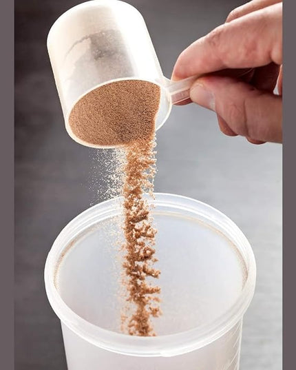 Plastic Measuring Scoop, 4 Tablespoon (63 cc | 63 mL) Long Handle Spoons for Powders, Granules, Coffee, Pet Food, Baking Supplies, Protein and Other Dry Goods, BPA Free (Set of 5)
