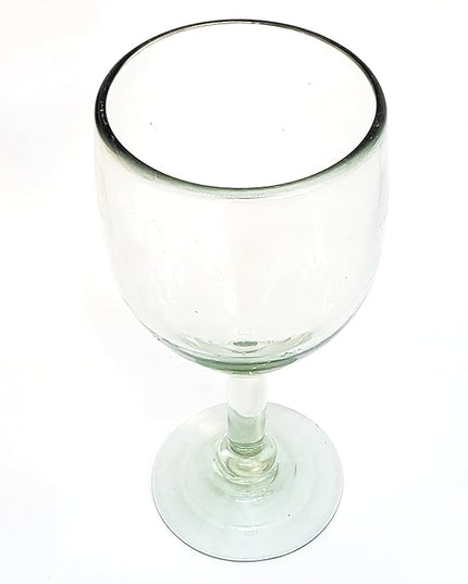 Clear 13 oz Wine Glasses (set of 6), Recycled Glass, Lead-free, Toxin-Free (13 oz Wine)