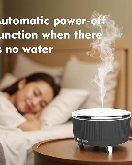 500ML Essential Oil Diffuser: Ultrasonic Aroma Diffuser with Remote Control for Spa Hotel Yoga Room - Humidifier for Bedroom with 7-Color Night Lights & Auto Shut-Off for Nursery/Women Home Relaxation