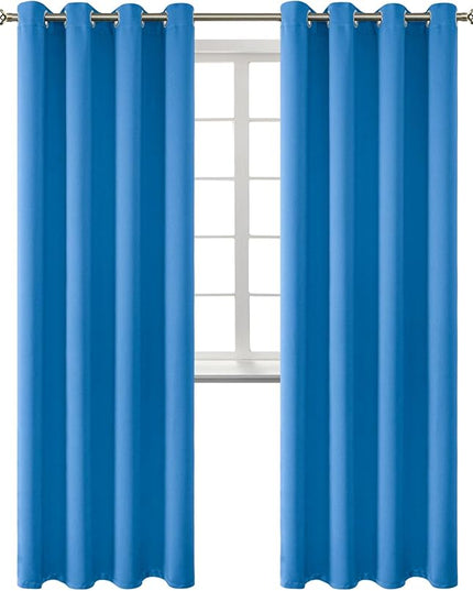 BGment Room Darkening Curtains 84 Inches Long - Grommet Thermal Insulated Drapes Window Treatment Curtains for Bedroom, 2 Panels, 52 x 84 Inch, Classic Blue