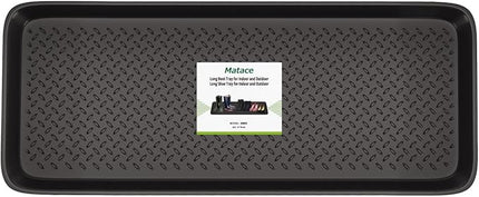 Matace 1 Pack Rubber Large Boot Tray for Entryway,Long Shoe Tray,Slim Boot Mat for Indoor and Outdoor Use, 16x40 in (Pack of 1)