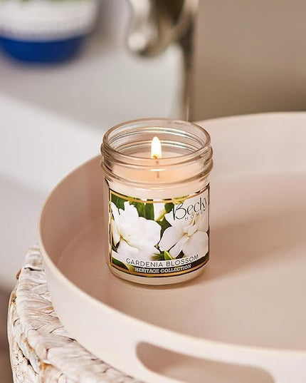8oz Gardenia Scented Candles for Home, 45 Hrs Soy Wax Scented Candle for Stress Relief, Aromatherapy Candle Gifts for Men and Women, Floral Scent