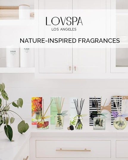 LOVSPA Reed Diffuser Set, Apple Harvest Scented Oil Diffuser with Sticks, Home Fragrance Accessories for Bathroom Shelf Decor, Aroma Diffusers for Home or Office Fall Decor, USA Made