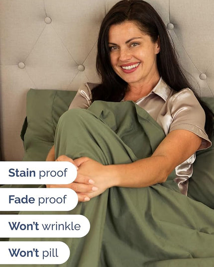 Extra Deep King Sheet Set - 6 Piece Breathable & Cooling Sheets - Hotel Luxury Bed Sheets Set - Easy & Secure Fit - Soft, Wrinkle Free & Comfy Sheets Set - Sage Green Sheet Set with Extra Deep Pockets