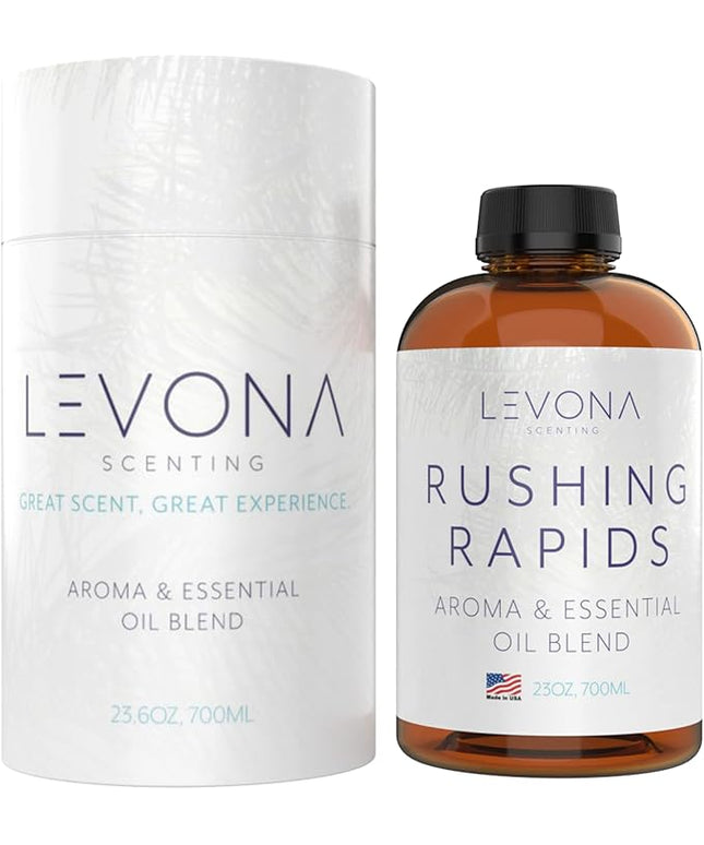 Levona Scent Essential Oil - Fresh Aroma for Home, Office, Hotel & Spa, Perfect in Humidifiers and Diffusers, Luxury Fragrance, With Grapefruit, Citrus, Vanilla Notes - 700ml/ 23 fl oz, Rushing Rapids