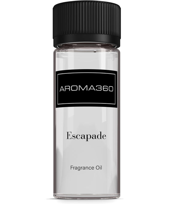 Aroma360 - Escapade Fragrance Oil Scent - Luxury Aromatherapy Scent Diffuser Oil - Hints of Lemon, Ocean, Bergamot, & Fragrant Jasmine - for Essential Oil Diffusers - for Home & Office - 50ML