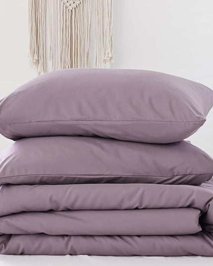 ROSGONIA Oversized Queen Comforter Dusty Purple, 3pcs (1 Comforter & 2 Pillowcases) Lightweight Oversized Queen Comforter Sets Bedding Blanket Quilts