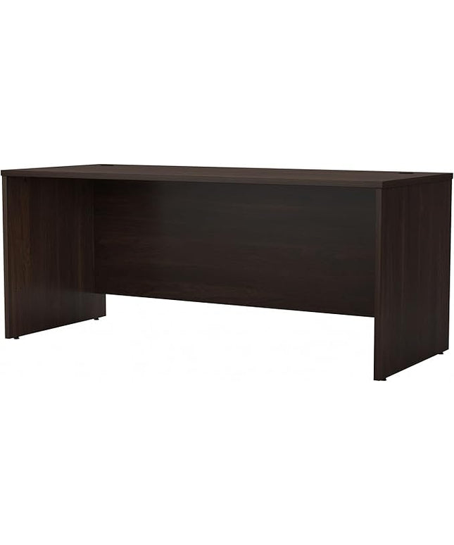 Bush Business Furniture Studio C 72W Computer Desk with Wire Management and Modesty Panel in Black Walnut, Professional Table for Home Office and Corporate Office