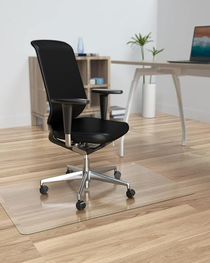 Warmstar Clear Office Chair Mat for Hardwood Floors, 50"x62"Plastic Floor Mat Heavy Duty Rolling Mat for Desk Chairs, No Curling, Suitable for Wood & Tile Floors in Office & Home