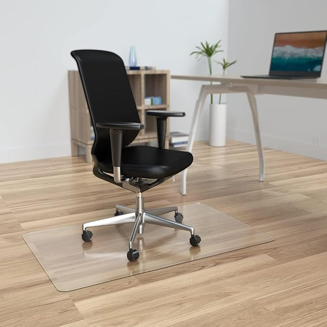 Warmstar Clear Office Chair Mat for Hardwood Floor,47"x59" Plastic Floor Mat Clear Rolling Mat for Office Chair No Curling,Heavy Duty Clear Desk Chair Mat Wood Tile Floor Mat for Office & Home