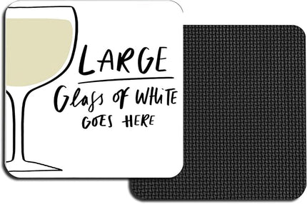 Square White Wine Coasters for Drinks,Funny Drink Coasters Set of 2,White Wine Coaster for Home Office Table Kitchen Desk Decor Coffee Beer Bar,Birthday Gifts for Women Men Mom Wines Lover