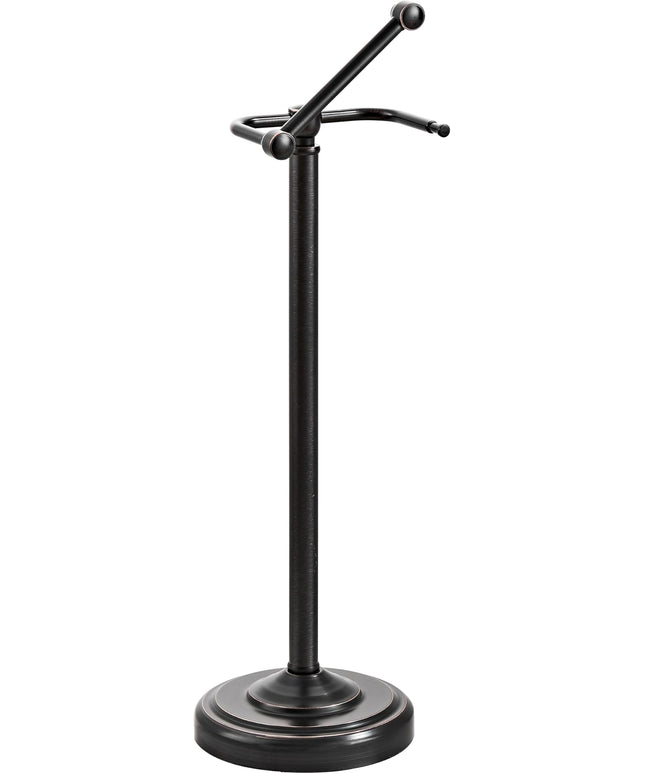 Toilet Paper Holder Stand, Oil Rubbed Bronze Toilet Paper Holder Free Standing, Post Pivoting Design & Stable Weighted Base SUS304 Stainless Steel for Bathroom（Mega Roll）