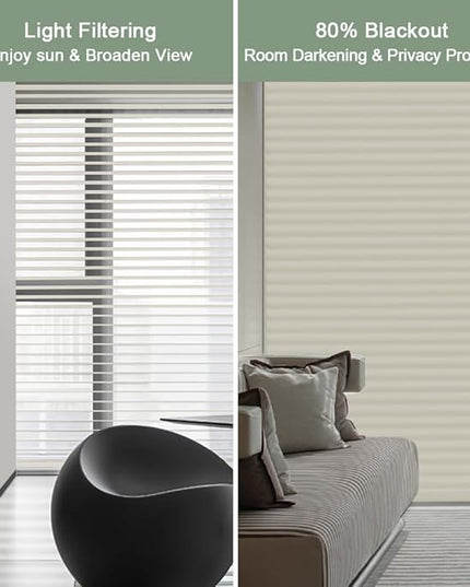 Zshine Automatic Shangri La Light Filtering Serenity Sheer Roller Shades Free Dimming Rechargeable Motorized Compatible with Homekit Siri Alexa (84029F Light Khaki)
