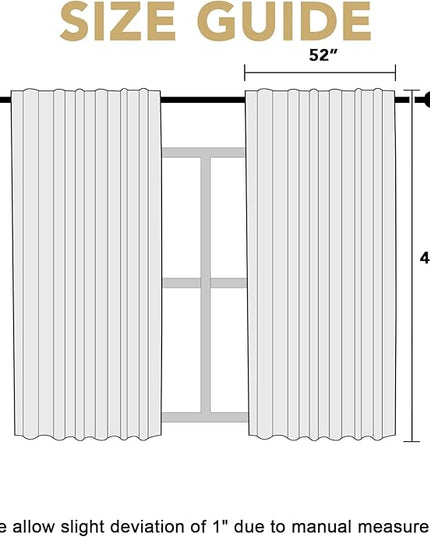 H.VERSAILTEX Blackout Curtains Thermal Insulated Window Treatment Panels Room Darkening Blackout Drapes for Living Room Back Tab/Rod Pocket Bedroom Draperies, 52 x 45 Inch, Charcoal Gray, 2 Panels