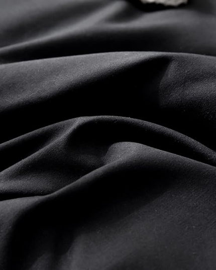 ROSGONIA King Size Comforter Set Black, 3pcs (1 Black Comforter & 2 Pillowcases), All Season Bedding Lightweight Bedspread Blanket Quilt Bed Set