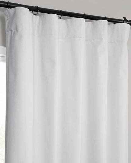 HPD Half Price Drapes Vienna Basic Linen 100% Blackout Curtains for Bedroom 108 Inches Long (2 Panels) - Rod Pocket Curtains & Drapes for Living Room & Windows - 50 X 108, Off-White