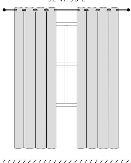 Blackout Curtains for Bedroom Thermal Insulated Light Blocking Room Darkening Curtains Solid Grommet Window Drapes for Living Room, Set of 2 Curtain Panels 52 W x 96 L inch Long Ash White
