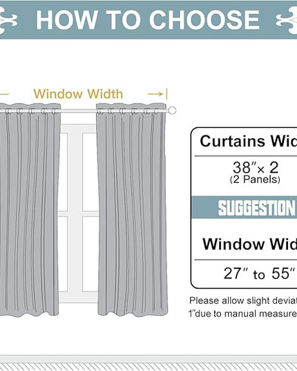 ChrisDowa Grommet Room Darkening Curtains for Bedroom and Living Room - 2 Panels Set Thermal Insulated Blackout Curtains (Mustard Yellow, 38W x 45L)