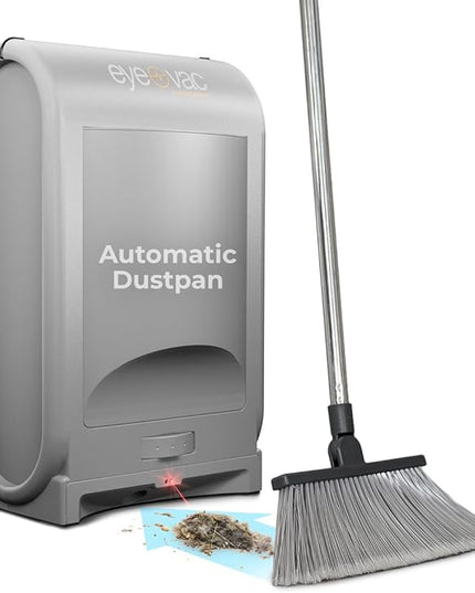 EyeVac Pro Touchless Vacuum Automatic Dustpan - Ultra Fast & Powerful - Great for Sweeping Salon Pet Hair Food Dirt Kitchen, Corded Canister Vacuum, Bagless, Automatic Sensors, 1400 Watt (Sliver)