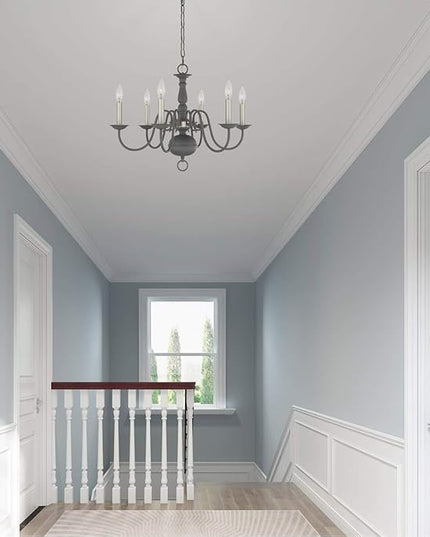 Livex Lighting Williamsburgh 6 Lt Scandinavian Gray Chandelier