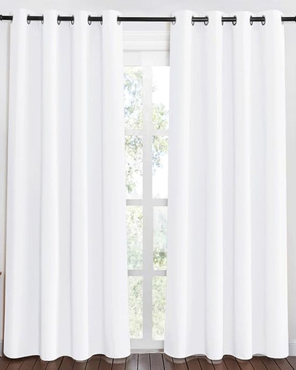 NICETOWN White Doorway Curtains 80 inches Long - Grommet Thermal Insulated Light Blocking Room Darkening Window Treatments for Bedroom/Living Room (W46 x L80, 1 Panel)