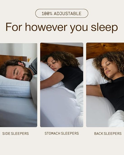 Coop Home Goods Essence Down Alternative Pillow Set of 2, King Size, Best Pillows for Sleeping, Adjustable Alternative to Down Pillows, Luxury Hotel Pillow for Back, Stomach or Side Sleepers