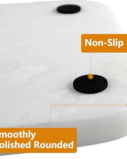 Vanity Tray, 11.8inch Marble Bathroom Tray for Countertop, White Marble Bathroom Dresser, Stone Serving Tray for Kitchen Counter, Storage Organizer for Decor, Perfume, Jewelry