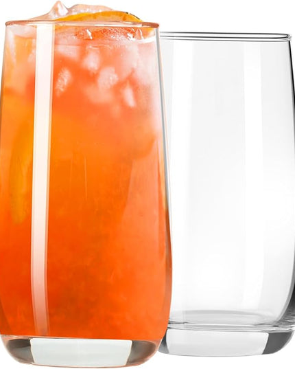 PARACITY Highball Glasses Set of 2, Drinking Glasses 12 Oz, Clear Glass Cups, Tall Tumbler Water Glasses, Glassware Set for Cocktail, Coffee, Mojitos