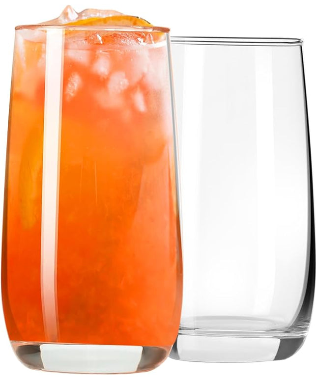 PARACITY Highball Glasses Set of 2, Drinking Glasses 12 Oz, Clear Glass Cups, Tall Tumbler Water Glasses, Glassware Set for Cocktail, Coffee, Mojitos