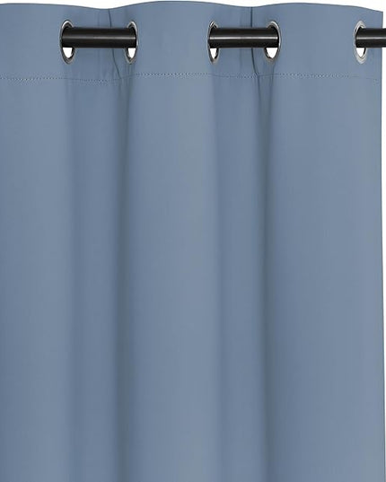 NICETOWN Room Darkening Curtain for Living Room - Energy Saving Thermal Insulated Grommet Room Darkening Curtain/Drape for Bedroom (1 Panel, 46 by 72, Stone Blue)