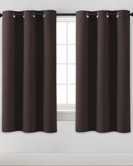 H.VERSAILTEX Blackout Curtains for Bedroom Thermal Insulated Room Darkening Living Room Curtains 63 Inch Long Grommet Privacy Protection Window Curtain Panels/Drapes, 2 Panels, Chocolate Brown