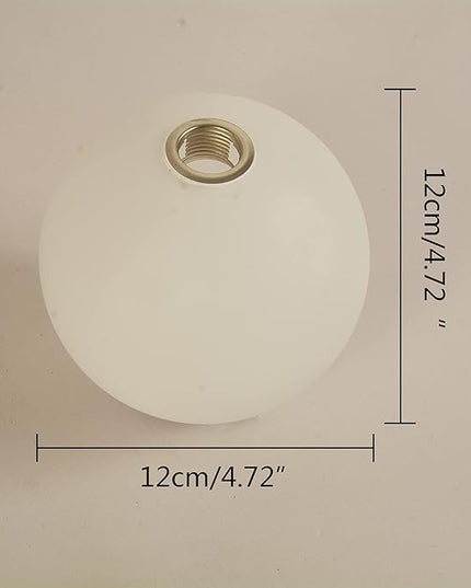 Lighting Glass Shade for Modern Pendant Light Wall Lamp Globe Shape White Frosted Diameter 4.72"