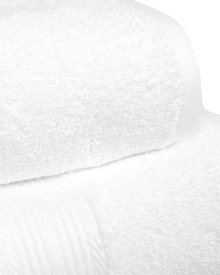 Amazon Basics 6 Piece Oversized Fade resistant Towel set, 100% Cotton towels for bathroom, soft and absorbent, 2 Bath Towels, 2 Hand Towels and 2 Washcloths bathroom towel set, White