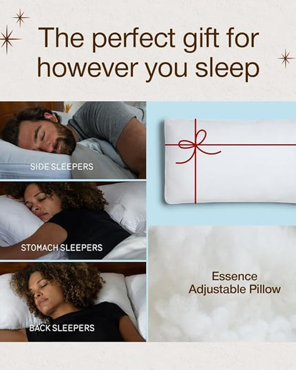 Coop Home Goods Essence Down Alternative Pillow Set of 2, King Size, Best Pillows for Sleeping, Adjustable Alternative to Down Pillows, Luxury Hotel Pillow for Back, Stomach or Side Sleepers