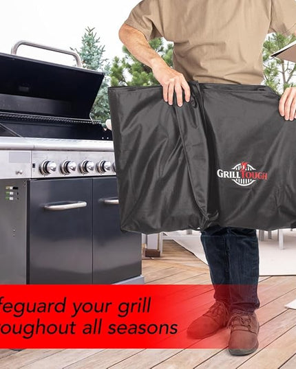 Heavy Duty BBQ Grill Cover for Outdoor Grill, 58 Inch – Waterproof, Weather Resistant, UV & Fade Resistant with Adjustable Straps – Gas Grill Cover for Weber, Charbroil, etc. Charcoal